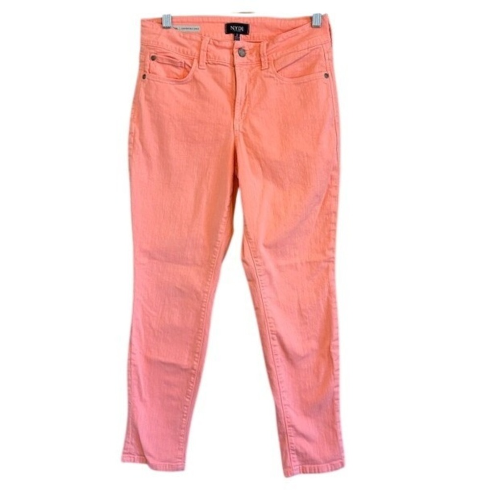 NYDJ Alina Convertible Ankle Peach Coral Lift Tuck Stretch Stretch 2 Summer HTF